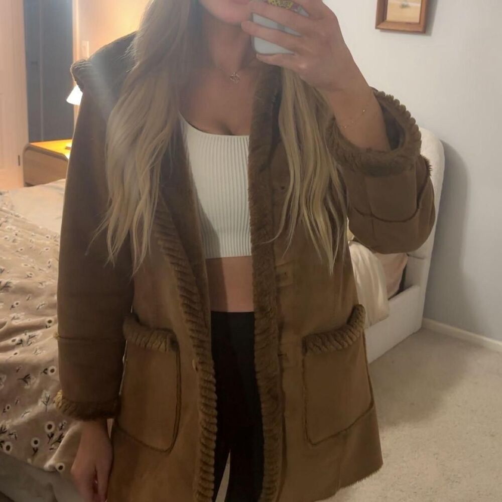 St-john-s-bay Women's Brown and Tan Coat